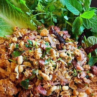 Crispy Curry Rice Salad (Nam Khao)